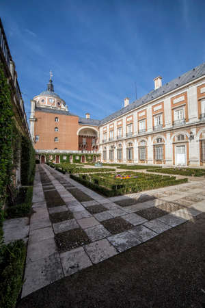 Aranjuez, Spain - October 16, 2016: Royal Palace of Aranjuez, located in the Royal Site and town of Aranjuez, world heritage site unesco, Madrid province, Spainのeditorial素材