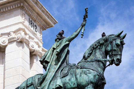 Monument to the Constitution of 1812, Decorative detail made in stone, Cadiz, Andalusia, Spainのeditorial素材