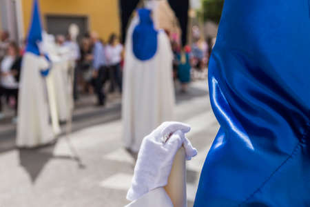 Brotherhood of our father Jesus resurrected during procession of Holy Week on Sunday of...