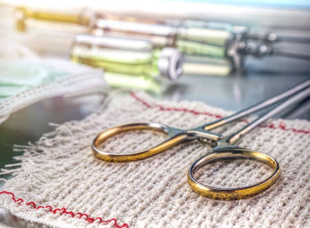 Instrumental surgical in operating room, conceptual imageの写真素材
