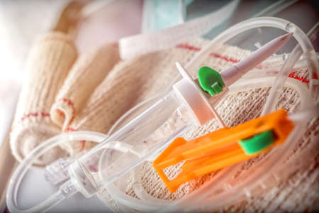 Drip On Operations Table In A Laboratory, Conceptual Imageの写真素材