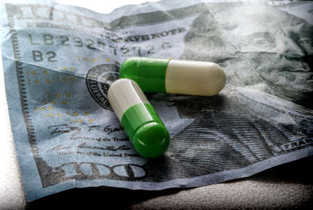capsules up ticket euro,  concept of health copay