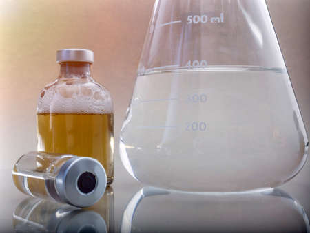 Medicine In Vials, Ready For Vaccine Injection
