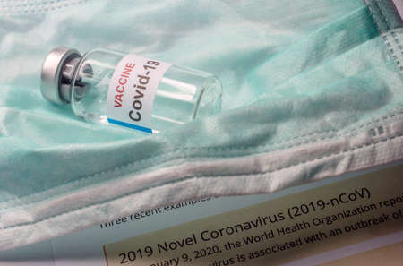 Covid-19 Coronavirus vaccine in a hospital, conceptual imageの写真素材
