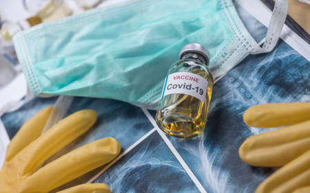 Covid-19 Coronavirus vaccine in a hospital, conceptual image