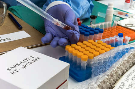 Scientist Investigates Medical Treatment for Covid-19 Coronavirus in Hospital, Spain