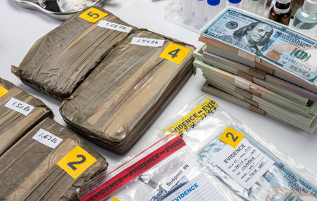 crime lab drug test, conceptual image