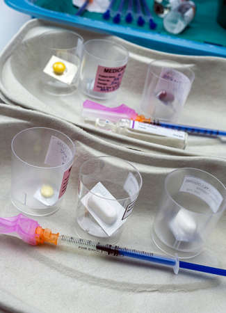 Coronavirus covid-19 vaccine in a hospital, conceptual image