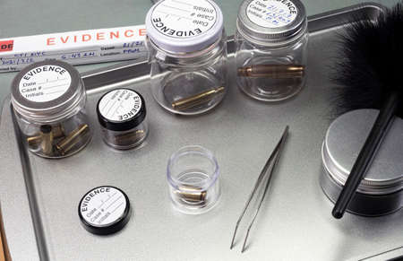 Criminalistic Laboratory, Bullet shell analysis, conceptual image