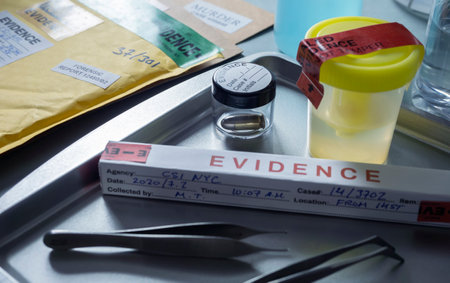 Criminalistic Laboratory, Bullet shell analysis, conceptual image