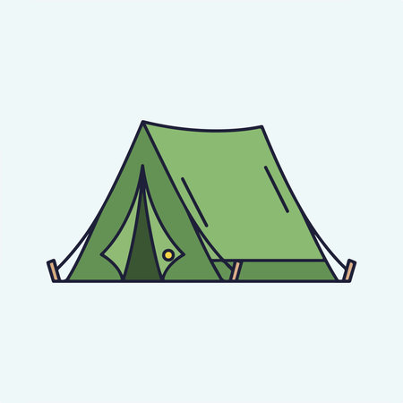 Camping tent icon. Vector illustration in flat design style. EPS 10のイラスト素材
