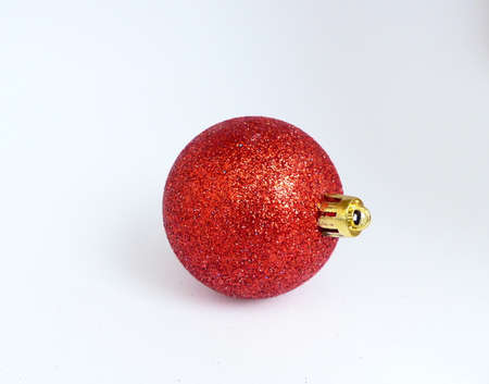 red balls on the Christmas treeの写真素材