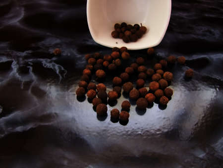 fresh spices in meat sauceの写真素材