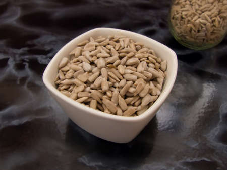 seeds of yellow sunflower flowersの写真素材