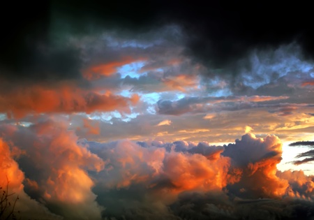 after tornado clouds