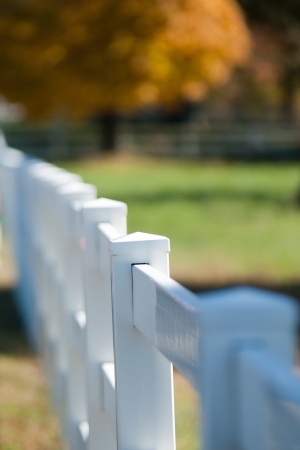 white vynil fenceの写真素材