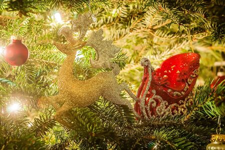 christmas tree decorationsの写真素材
