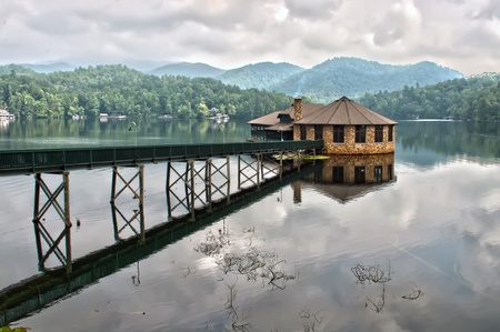 Clubhouse on Lake Tahomaの写真素材