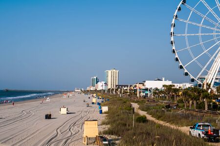 View of Myrtle Beach South Carolina in morningのeditorial素材