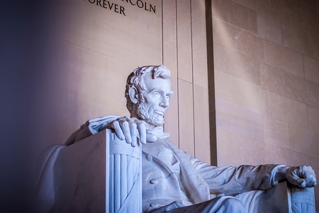 Abraham Lincoln Memorial in Washington DC USAのeditorial素材
