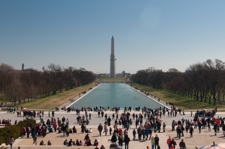 Washington Monument in spring, Washington DC United Statesのeditorial素材