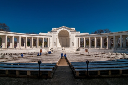 View  of the Memorial Amphitheater at arlington cemetery