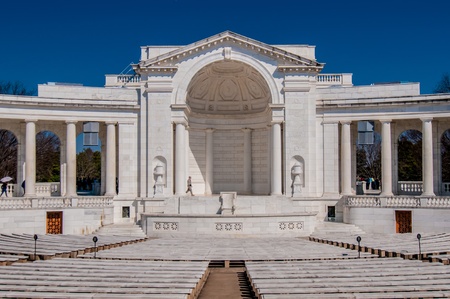 View  of the Memorial Amphitheater at arlington cemeteryのeditorial素材