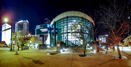 charlotte convention center at nightのeditorial素材