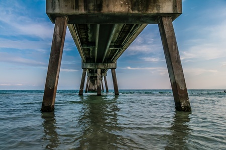 under okaloosa island concrete pierの写真素材