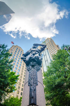 skyline and city streets of charlotte north carolina usaのeditorial素材