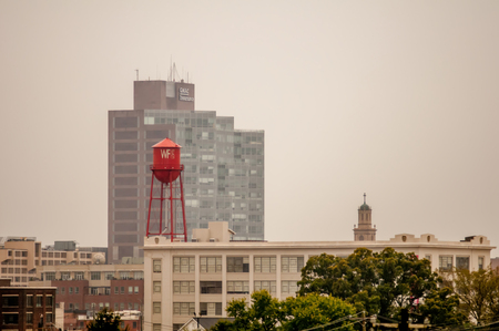 A view of downtown Winston-Salem, North Carolina.のeditorial素材