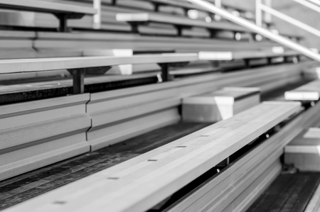 Bleachers in a stadium or school for the fans.の写真素材