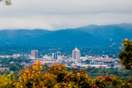 view of roanoke city from blue ridge parkwayの写真素材