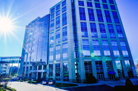 modern corporate architecture on a sunny dayのeditorial素材