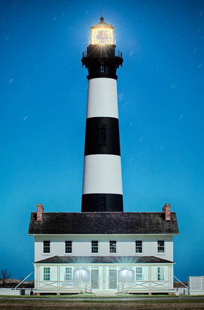 Bodie Island Lighthouse OBX Cape Hatteras North Carolinaの写真素材