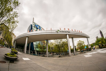 Downtown Atlanta, Georgia USA skylineのeditorial素材