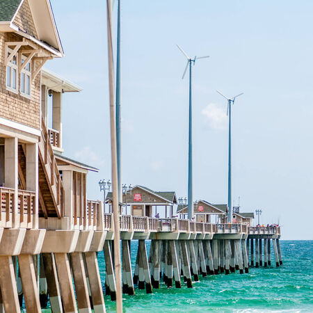 Jennette's Pier in Nags Head, North Carolina, USA.のeditorial素材