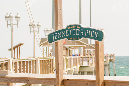 Jennette's Pier in Nags Head, North Carolina, USA.のeditorial素材
