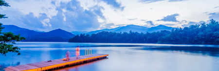 lake santeetlah in great smoky mountainsの写真素材