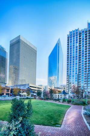 charlotte north carolina city skylineのeditorial素材