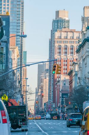 New York City Manhattan midtown aerial panorama view with skyscrapersのeditorial素材