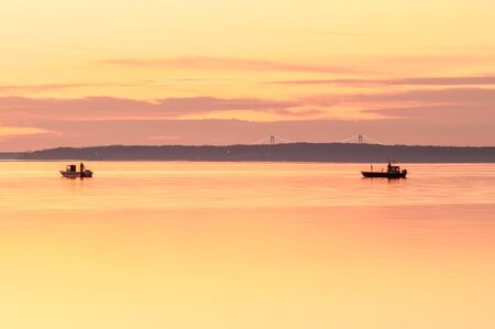 Greenwich Bay Harbor Seaport in Rhode Islandの写真素材