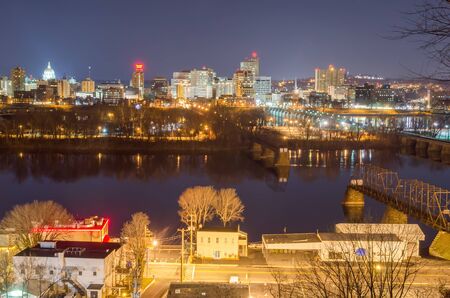 harrisburg pennsylvania skyline at night