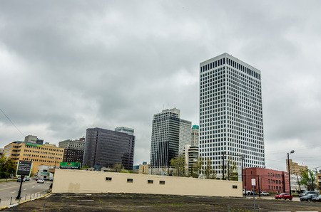 April 2015 - Stormy weather over Tulsa oklahoma Skylineのeditorial素材