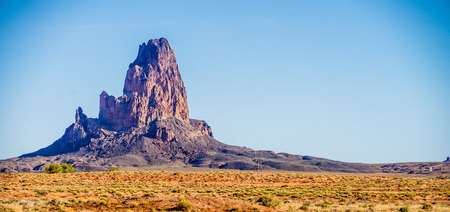 El Capitan Peak just north of Kayenta Arizona in Monument Valleyの写真素材