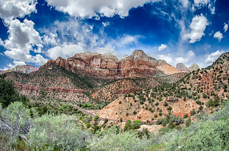 Colorful Zion Canyon National Park Utahの写真素材