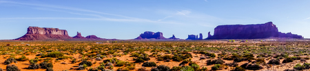 Monument valley under the blue skyの写真素材