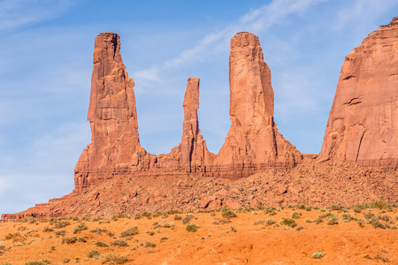 Monument valley under the blue skyの写真素材