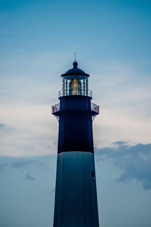 Tybee Island Light with storm approachingの写真素材