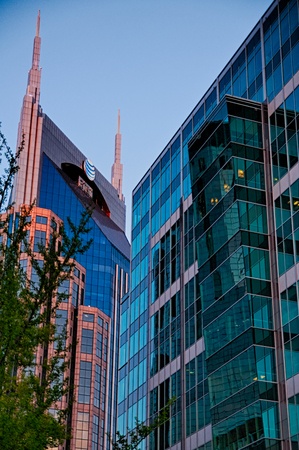 nashville tennessee city skyline and street scenesのeditorial素材